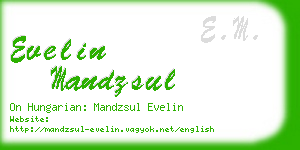 evelin mandzsul business card